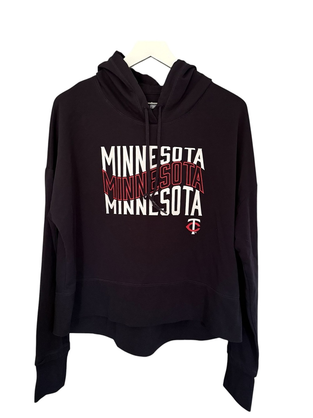 Minnesota Twins Pullover Hooded Sweatshirt Womens Size Large Genuine Merchandise